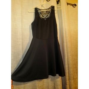 Black Lace-Back Mini Dress Size Medium
